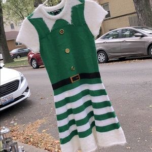 elf/christmas planet gold dress